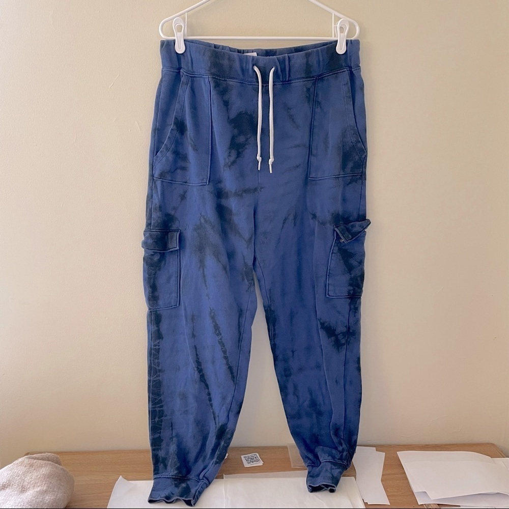 No Boundaries women’s blue black tie dye‎ long sweatpants casual comfortcore